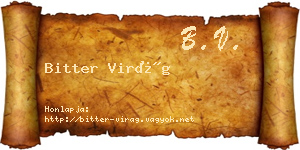Bitter Virág névjegykártya