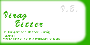 virag bitter business card